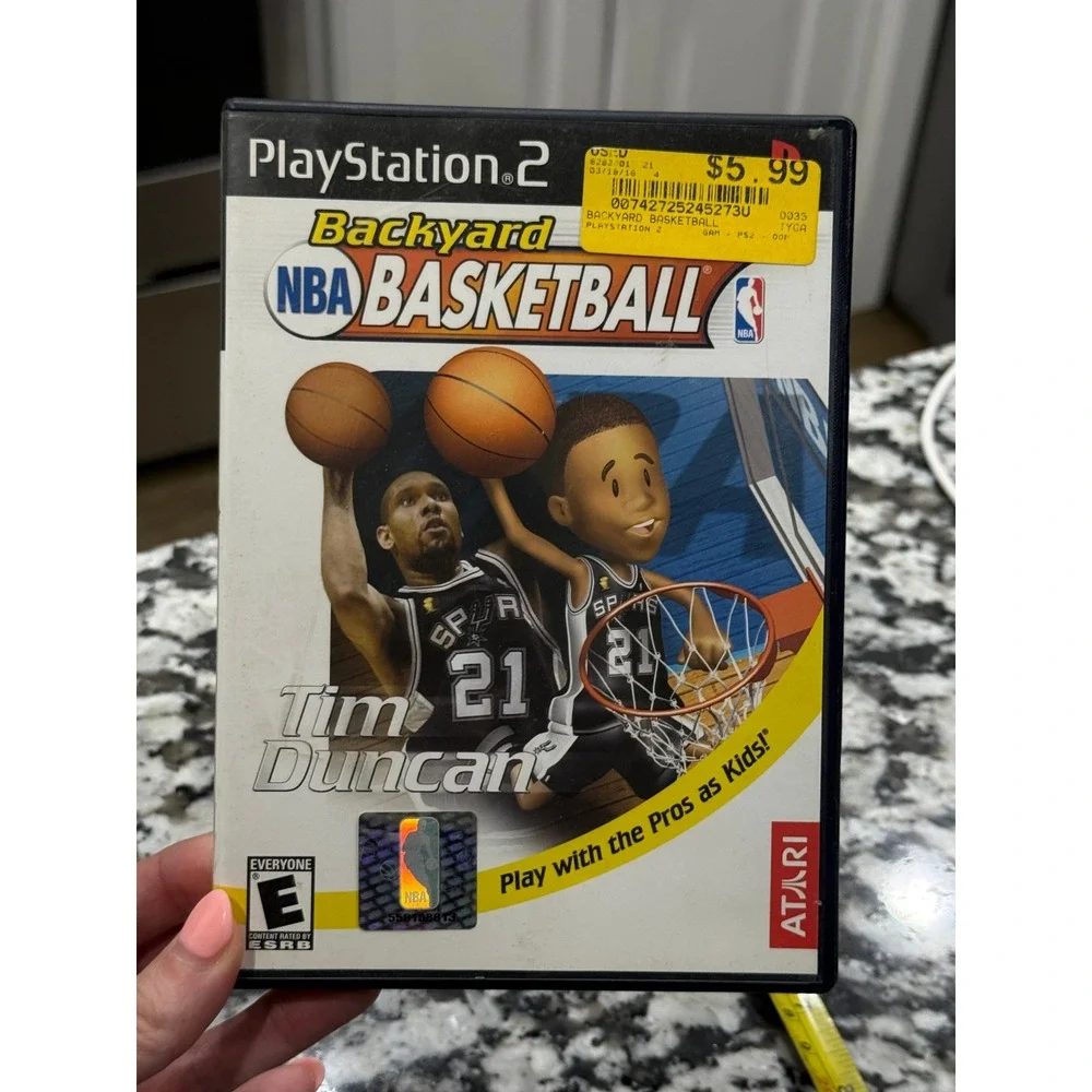 Backyard NBA Basketball Sony‎ PlayStation 2 PS2 2003 Atari Tim Duncan SLUS-20704